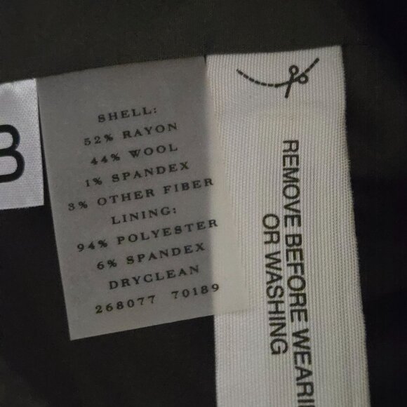 Ann Taylor NWT Brown Wool Blend Tweed Cropped Blazer Zip Pockets Size 14 - Picture 8 of 8